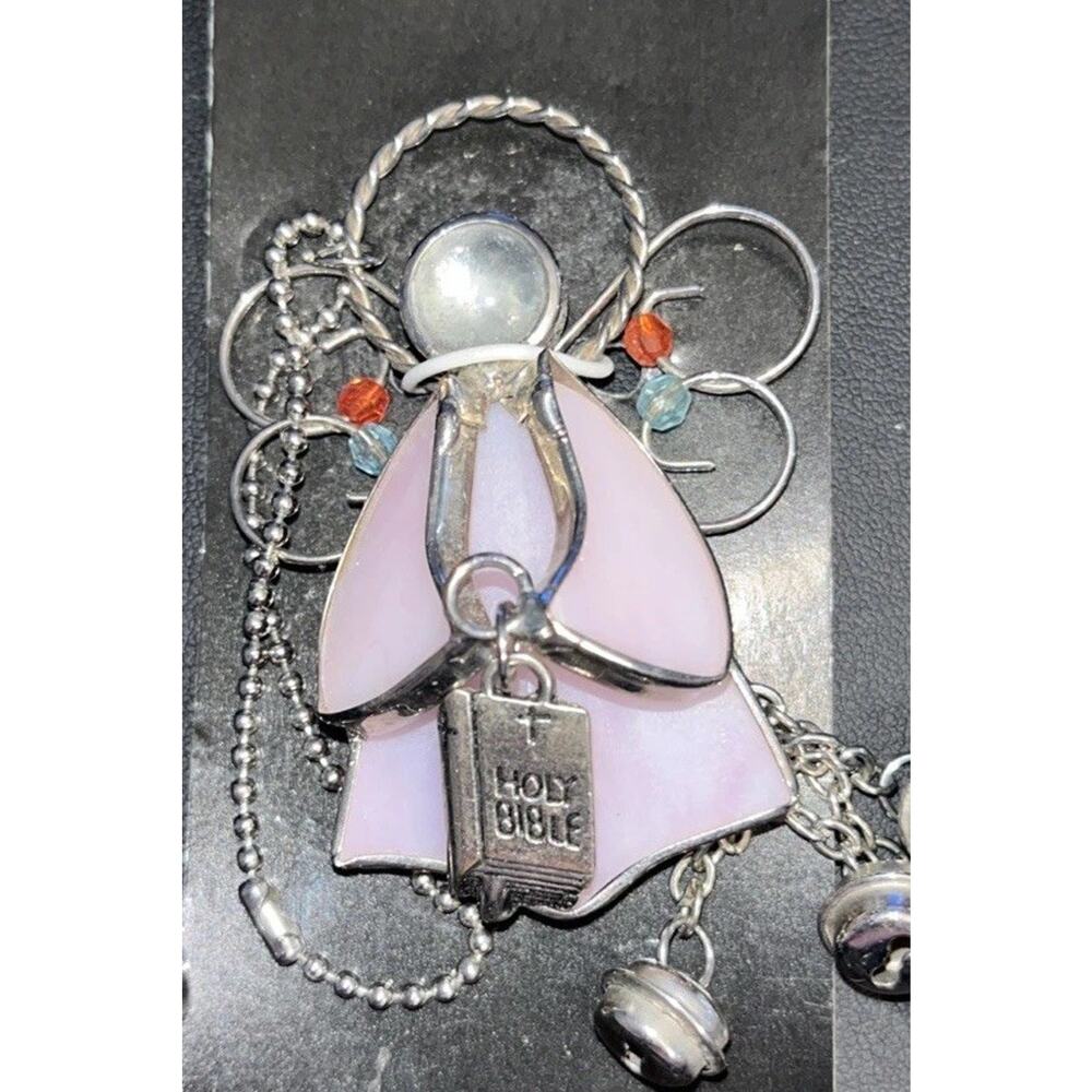 Dicksons Shine Chimes Rear View Mirror Chimes Angel Purple